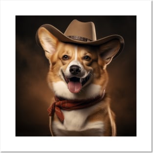 Cowboy Dog - Pembroke Welsh Corgi Posters and Art